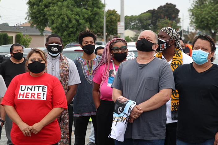 Labor And Clergy Leaders Hold Car Caravan To Protest Slaying Of Andres